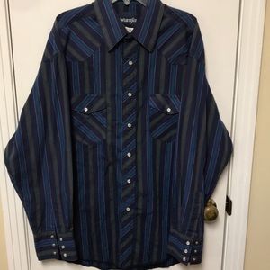 Men’s wrangler dress shirt large western wear
